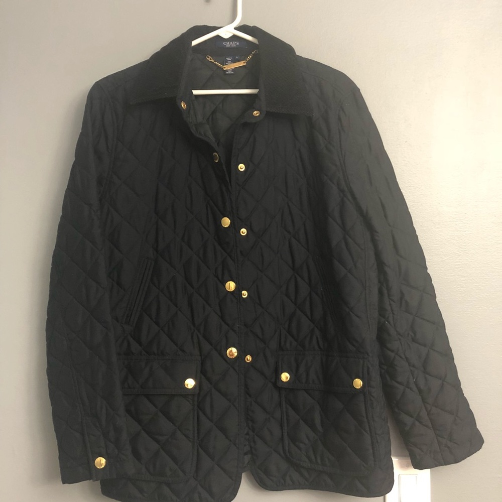 Chaps Quilted Jacket Sz L